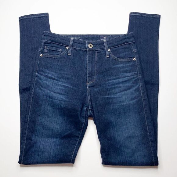 Adriano Goldschmied The Farrah High Rise Skinny Jeans Blue Size 25 Dark Wash - Picture 1 of 8